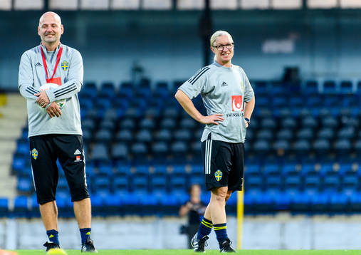 Magnus Wikman, assistant coach and Victoria Sandell,