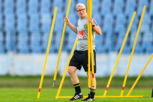 Victoria Sandell, assistant coach of the Swedish women's