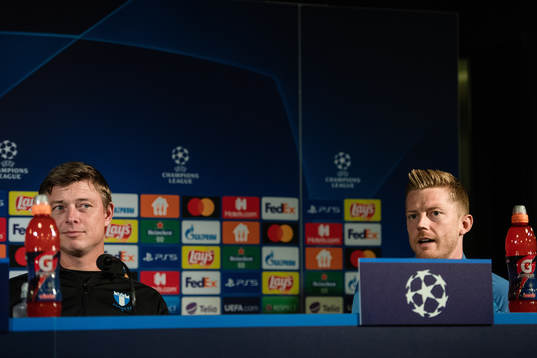 Jon Dahl Tomasson, head coach and Anders Christiansen of