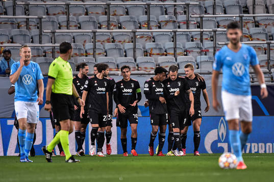 Players of Juventus celebrate
