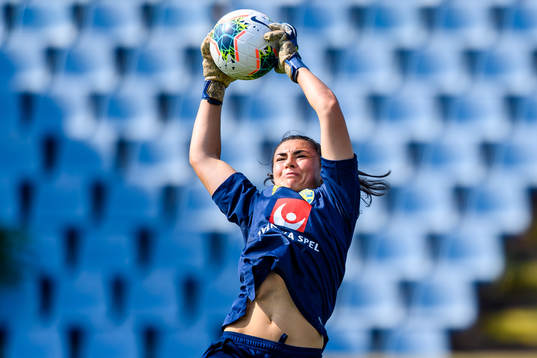Goalkeeper Zecira Musovic of the Swedish women's national