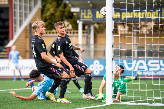 Goalkeeper Simone Scaglia of Juventus lets in the 1-1 goal