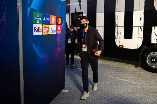 Álvaro Morata of Juventus arrive