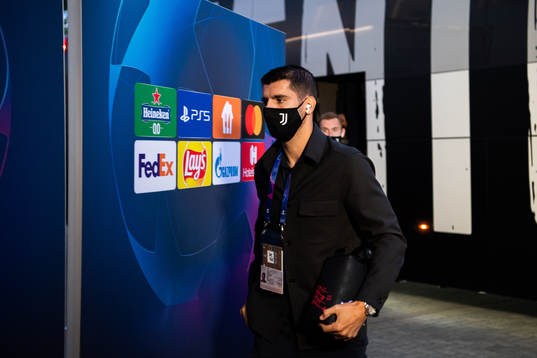 Álvaro Morata of Juventus arrive