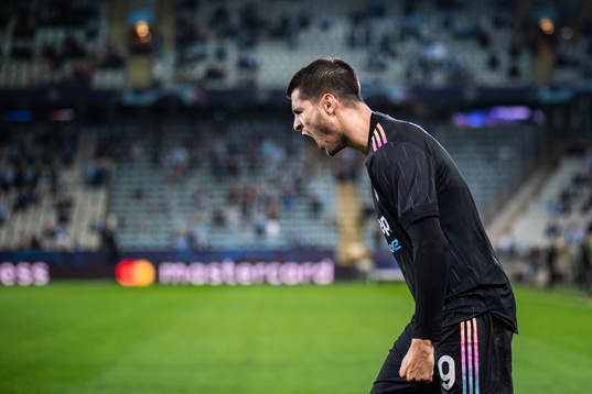 Alvaro Morata of Juventus celebrates