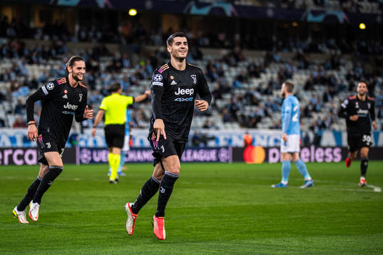 Alvaro Morata of Juventus celebrates