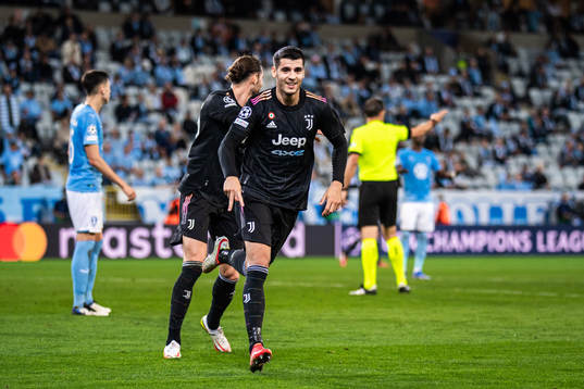 Alvaro Morata of Juventus celebrates