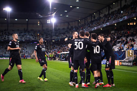 Alvaro Morata of Juventus celebrate the 0-3 goal