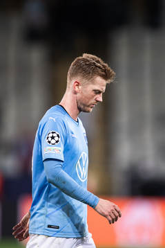 Anders Christiansen of Malmö FF looks dejected