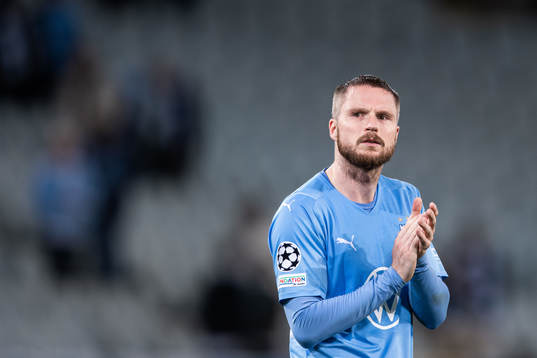 Lasse Nielsen of Malmö FF looks dejected