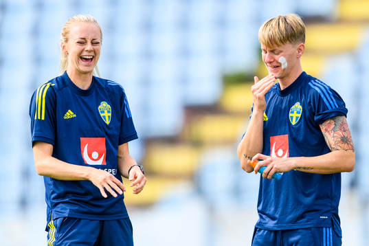 Amanda Ilestedt and Nilla Fischer of the Swedish women's