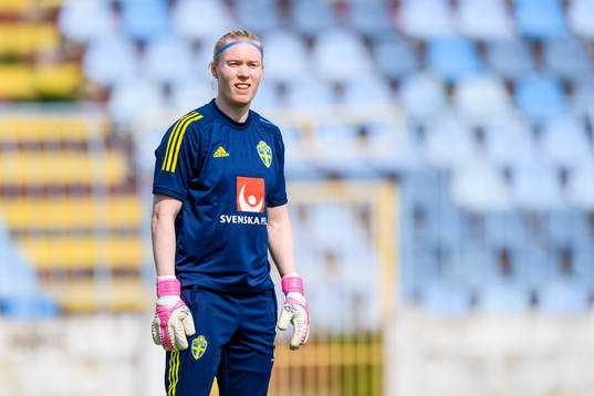Goalkeeper Hedvig Lindahl of the Swedish women's national