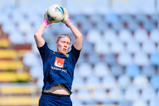 Goalkeeper Hedvig Lindahl of the Swedish women's national