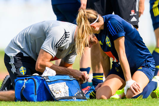 Kosovare Asllani is looked