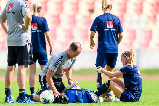 Kosovare Asllani is looked
