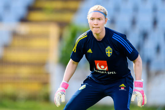 Goalkeeper Hedvig Lindahl of the Swedish women's national