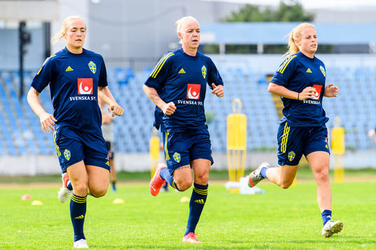 Magdalena Eriksson, Caroline Seger and Anna Anvegård of