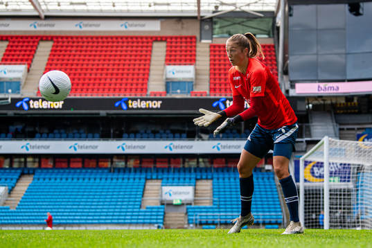 Goalkeeper Cecilie Fiskerstrand of the Norwegian women's