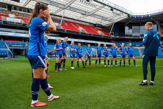 Players of the Norwegian women's national football team