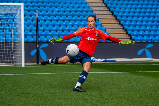 Goalkeeper Rugile Maria Rulyte of the Norwegian women's