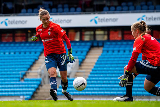 Goalkeeper Rugile Maria Rulyte of the Norwegian women's