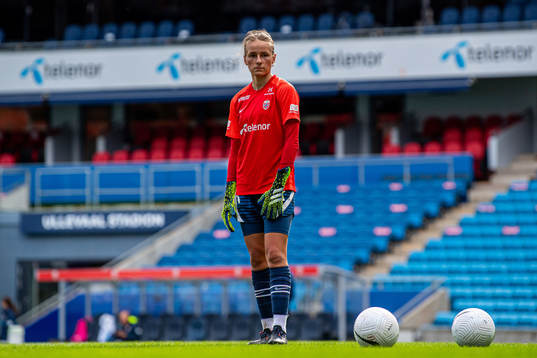 Goalkeeper Rugile Maria Rulyte of the Norwegian women's