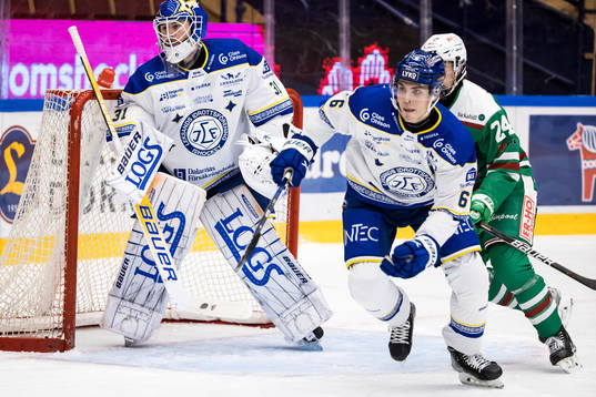 Leksands målvakt Kasimir Kaskisuo och Leksands Alexander