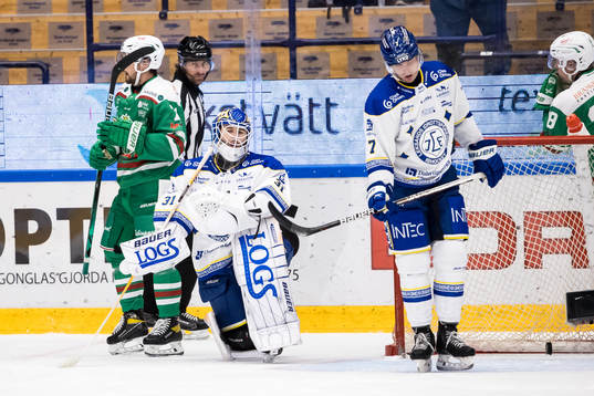 Leksands målvakt Kasimir Kaskisuo och Leksands Kevin