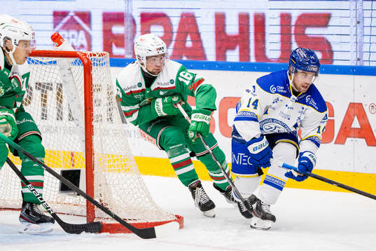 Rögles Lucas Ekeståhl-Jonsson och Leksands Oskar Lang
