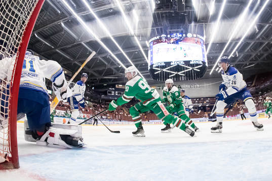 Rögles Ted Brithén och Leksands Patrik Norén och