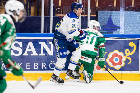 Leksands Patrik Norén och Rögles Oskar Stål Lyrenäs