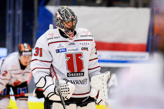 Örebros målvakt Jonas Arntzen deppar