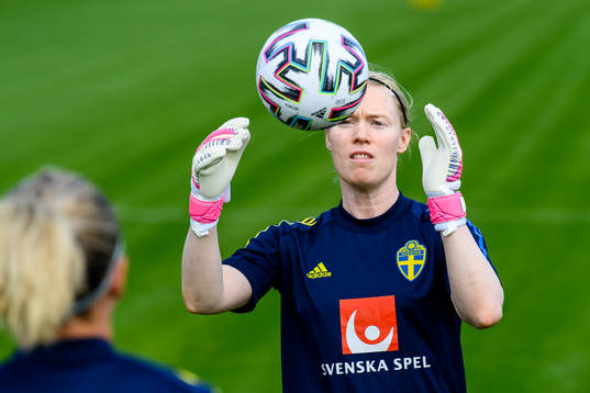 Goalkeeper Hedvig Lindahl of the Swedish women's national