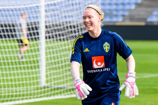 Goalkeeper Hedvig Lindahl of the Swedish women's national