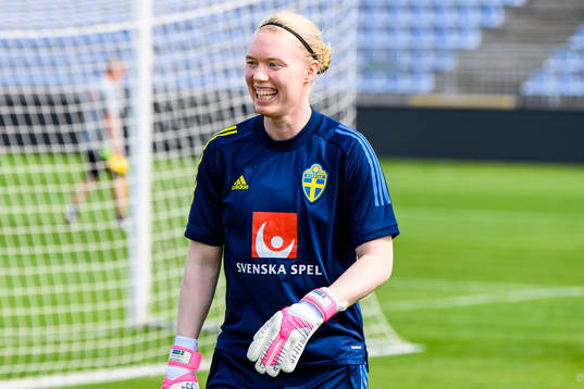 Goalkeeper Hedvig Lindahl of the Swedish women's national