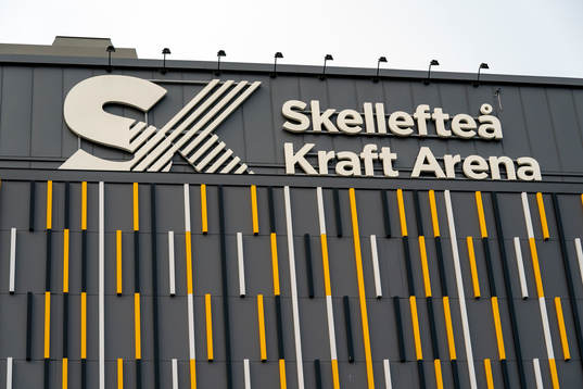 Exteriörbild på Skellefteå Kraft Arena