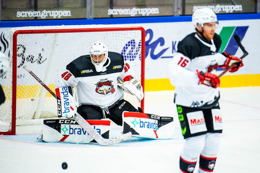 Malmö Redhawks målvakt Irving Leland