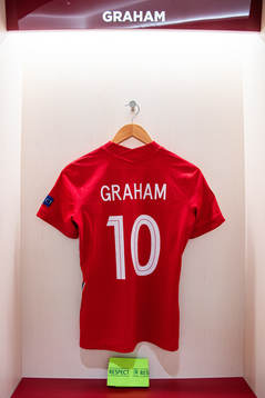 The kit of Caroline Graham Hansen of Norway in the dressing