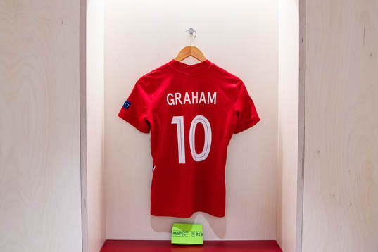 The kit of Caroline Graham Hansen of Norway in the dressing