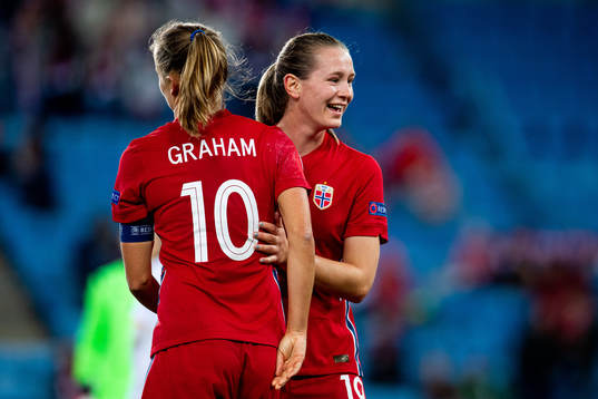 Caroline Graham Hansen and Elisabeth Terland of Norway