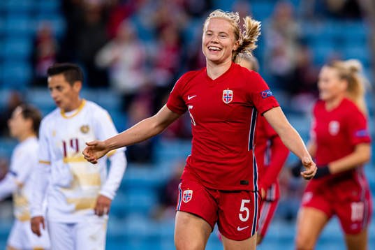 Julie Blakstad of Norway celebrates