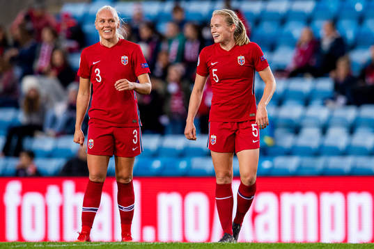 Maria Thorisdottir and Julie Blakstad of Norway