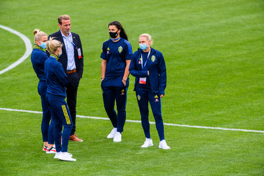 Jonna Andersson, Magnus Andersson, team manager, goalkeeper