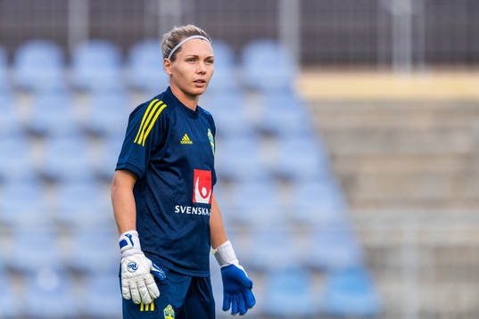 Goalkeeper Jennifer Falk of Sweden