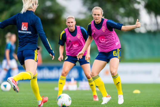 Jonna Andersson and Magdalena Eriksson of Sweden