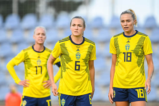 Caroline Seger, Magdalena Eriksson and Fridolina Rolfö of