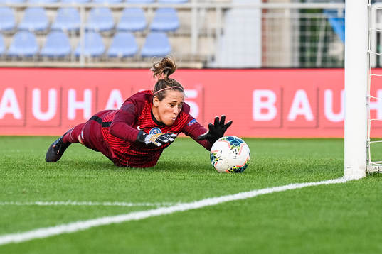 Goalkeeper Maria Korenciova of Slovakia
