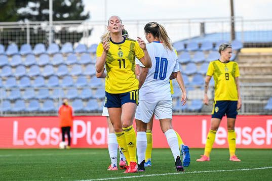 Stina Blackstenius of Sweden reacts