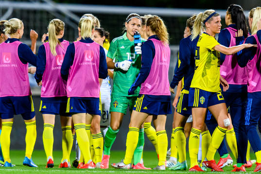 Goalkeeper Jennifer Falk of Sweden