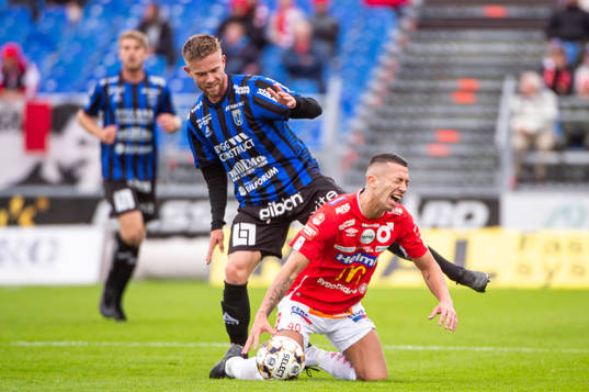 Sirius Dennis Widgren och Degerfors Nikola Djurdjic